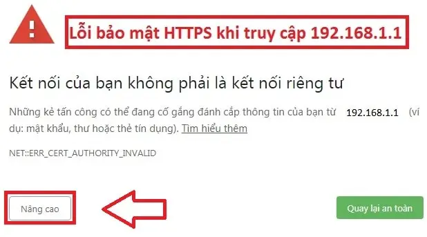 lỗi đăng nhập 192.168.1.1