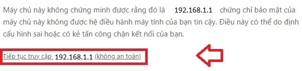 lỗi đăng nhập 192.168.1.1